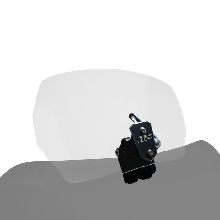 GP Kompozit Motorcycle Windshield Extension Adjustable Clips Windscreen Wind Air Spoiler Deflector Clear