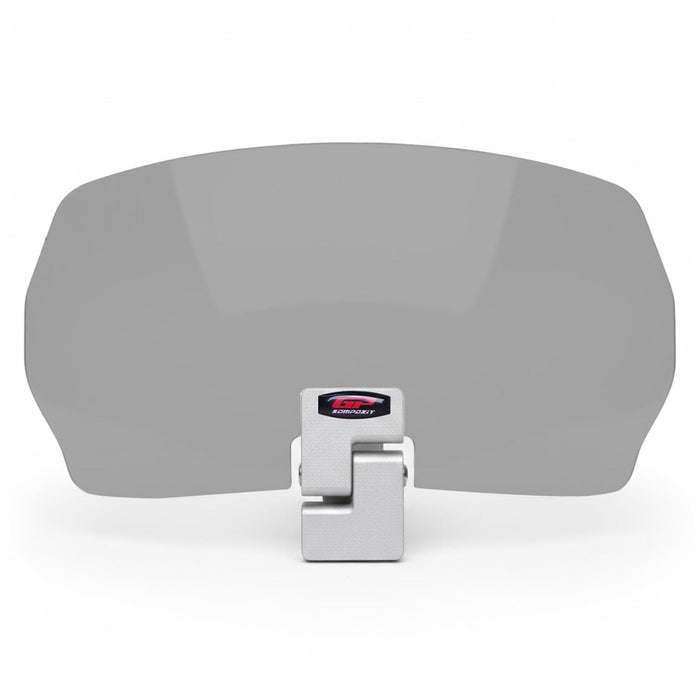 GP Kompozit Motorcycle Windshield Extension Adjustable Clips Windscreen Wind Air Spoiler Deflector Smoked