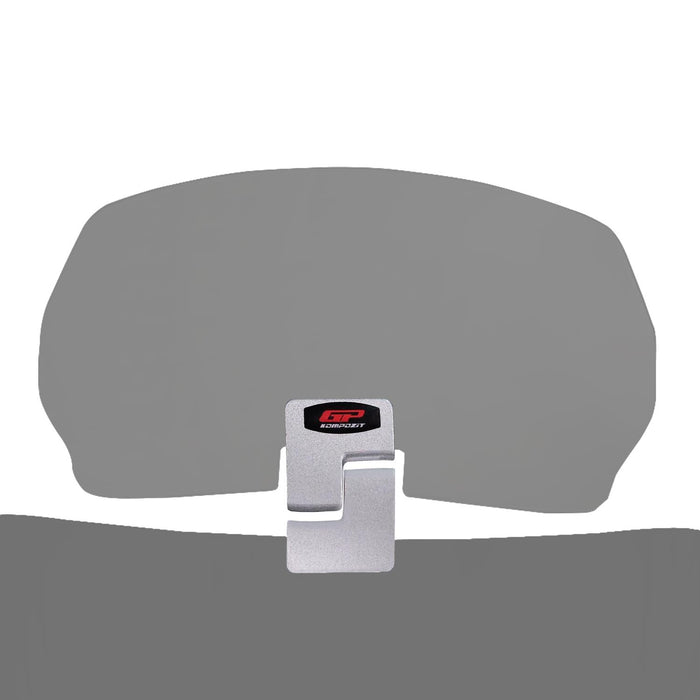 GP Kompozit Motorcycle Windshield Extension Adjustable Clips Windscreen Wind Air Spoiler Deflector Smoked