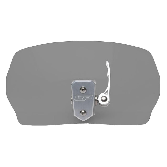 GP Kompozit Motorcycle Windshield Extension Adjustable Clips Windscreen Wind Air Spoiler Deflector Smoked