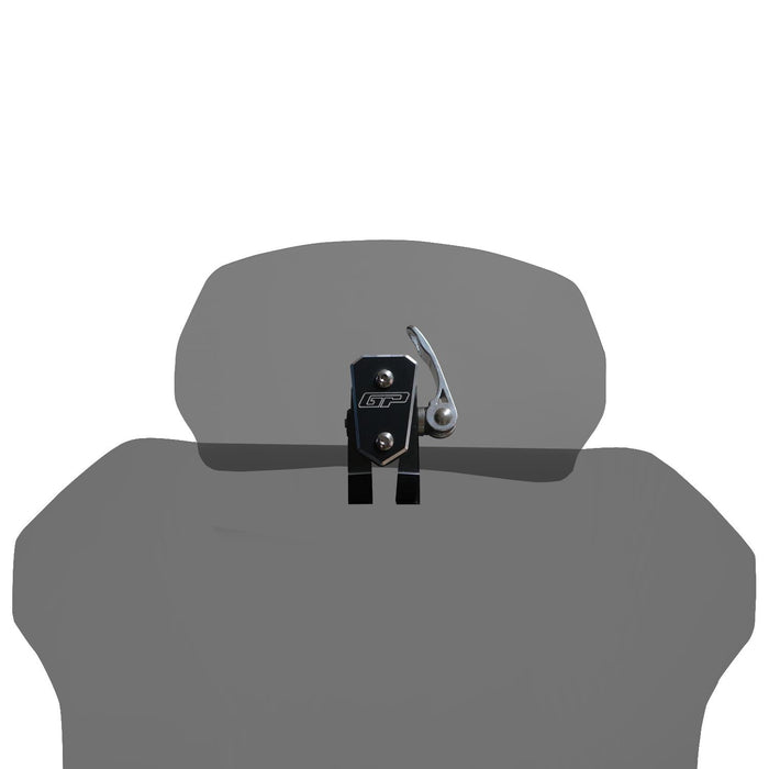 GP Kompozit Motorcycle Windshield Extension Adjustable Clips Windscreen Wind Air Spoiler Deflector Smoked