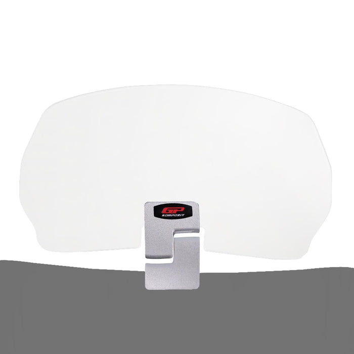 GP Kompozit Motorcycle Windshield Extension Adjustable Clips Windscreen Wind Air Spoiler Deflector Smoked