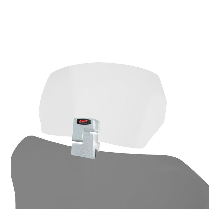 GP Kompozit Motorcycle Windshield Extension Adjustable Clips Windscreen Wind Air Spoiler Deflector Smoked