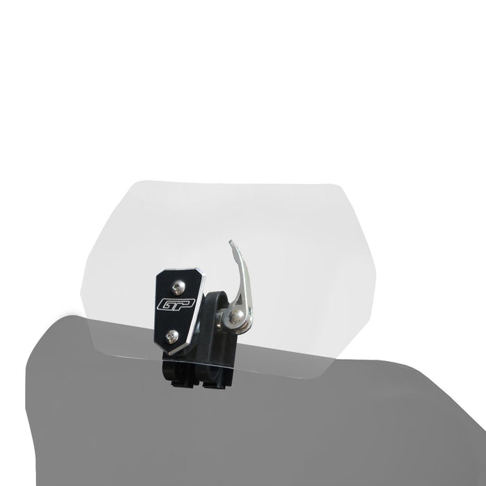 GP Kompozit Motorcycle Windshield Extension Adjustable Clips Windscreen Wind Air Spoiler Deflector Clear