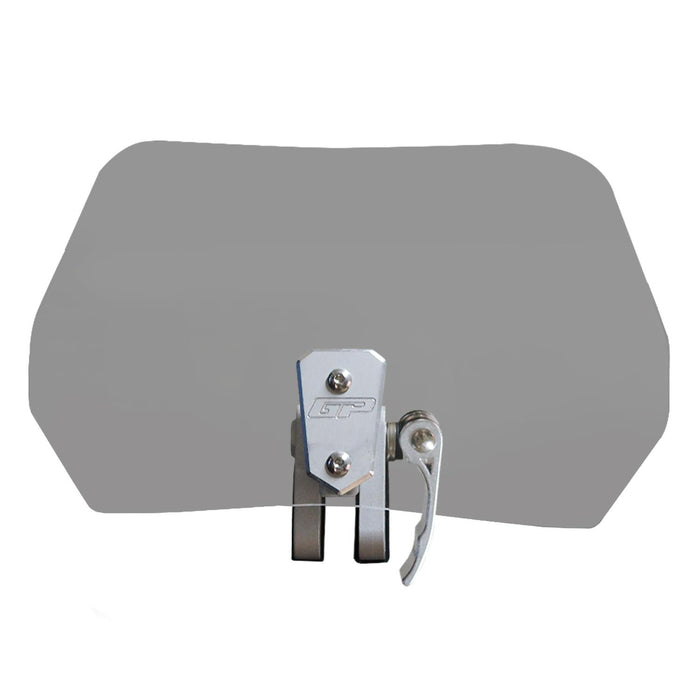 GP Kompozit Motorcycle Windshield Extension Adjustable Clips Windscreen Wind Air Spoiler Deflector Smoked