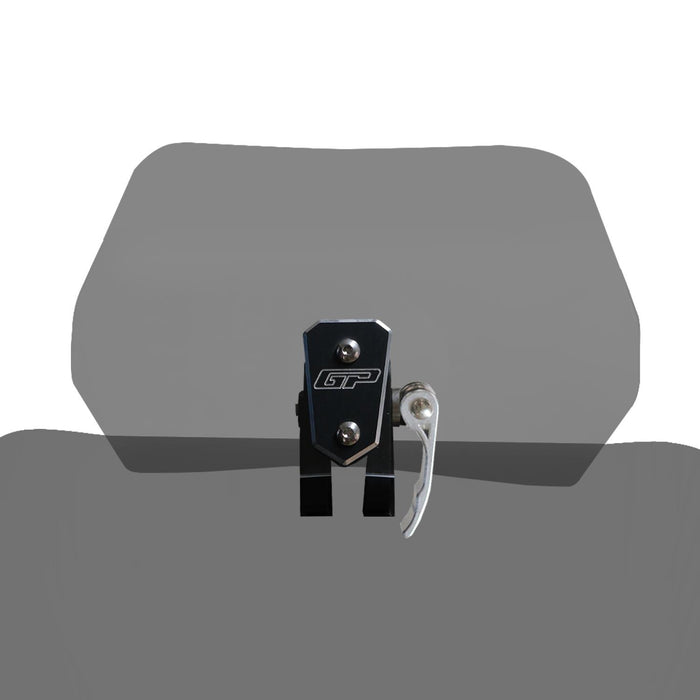 GP Kompozit Motorcycle Windshield Extension Adjustable Clips Windscreen Wind Air Spoiler Deflector Smoked