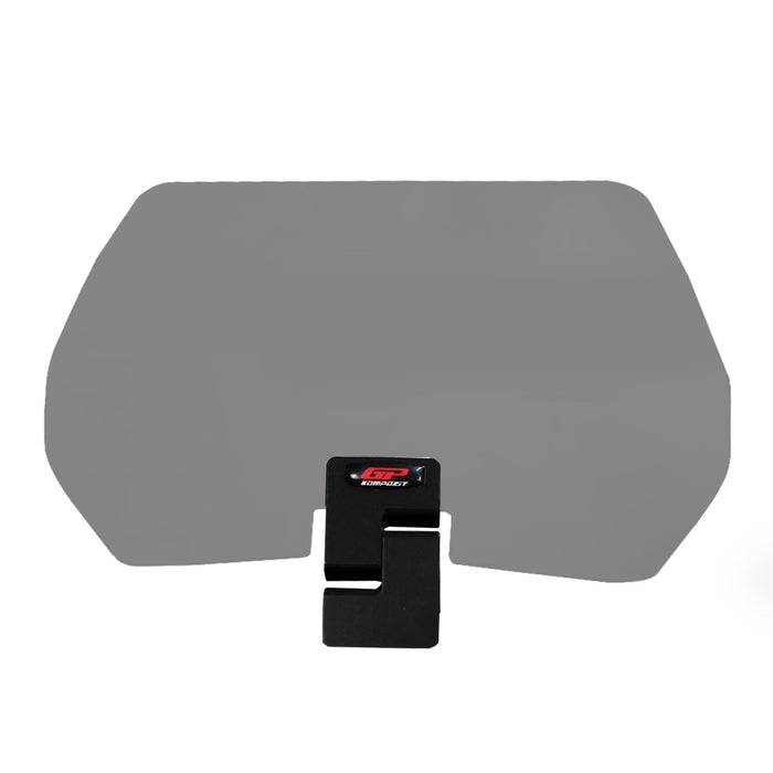 GP Kompozit Motorcycle Windshield Extension Adjustable Clips Windscreen Wind Air Spoiler Deflector Smoked