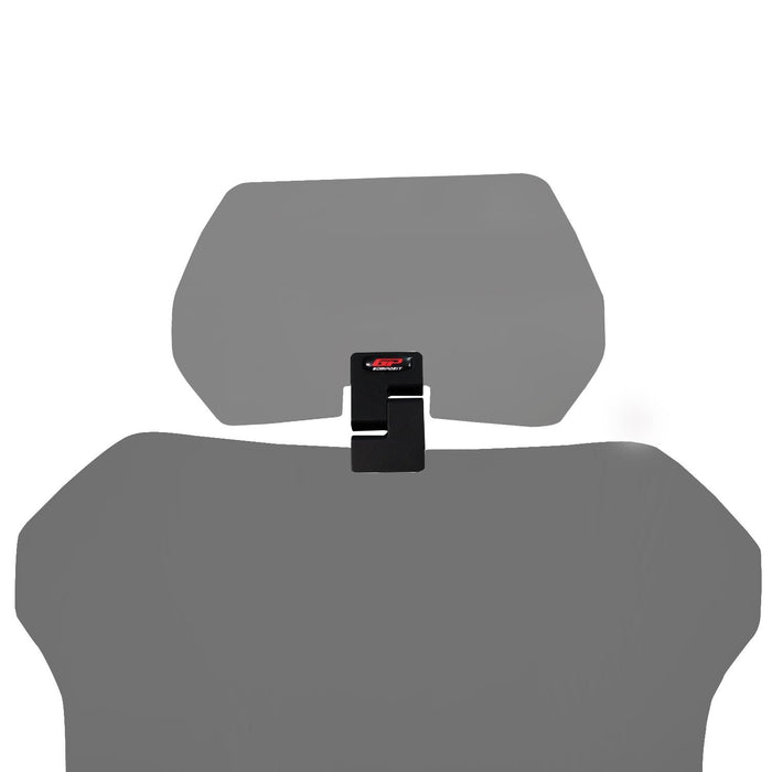 GP Kompozit Motorcycle Windshield Extension Adjustable Clips Windscreen Wind Air Spoiler Deflector Smoked