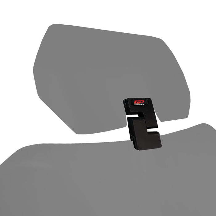 GP Kompozit Motorcycle Windshield Extension Adjustable Clips Windscreen Wind Air Spoiler Deflector Smoked