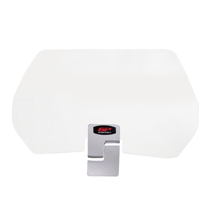 GP Kompozit Motorcycle Windshield Extension Adjustable Clips Windscreen Wind Air Spoiler Deflector Clear