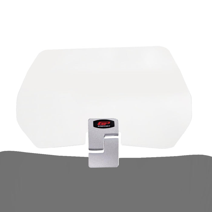 GP Kompozit Motorcycle Windshield Extension Adjustable Clips Windscreen Wind Air Spoiler Deflector Clear