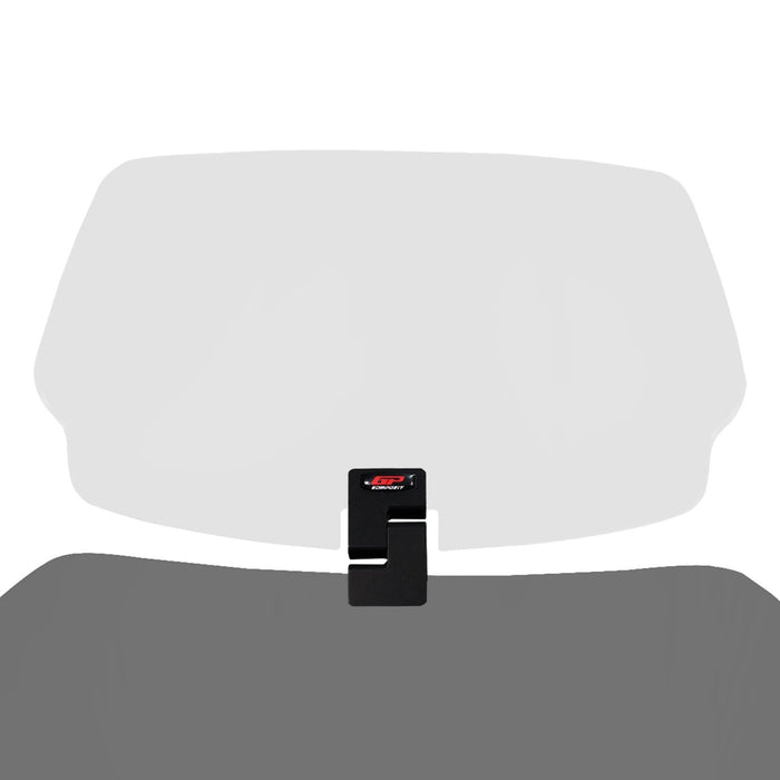 GP Kompozit Motorcycle Windshield Extension Adjustable Clips Windscreen Wind Air Spoiler Deflector Clear