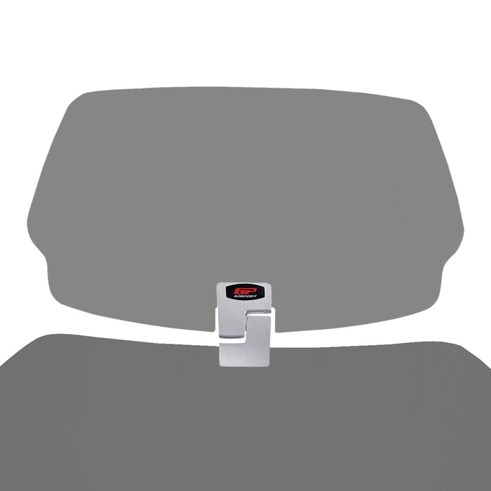 GP Kompozit Motorcycle Windshield Extension Adjustable Clips Windscreen Wind Air Spoiler Deflector Smoked
