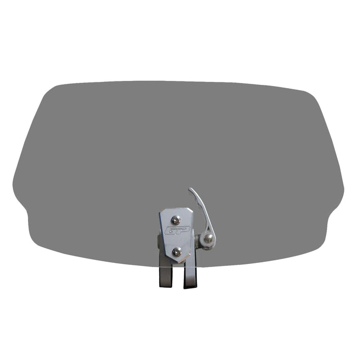 GP Kompozit Motorcycle Windshield Extension Adjustable Clips Windscreen Wind Air Spoiler Deflector Smoked