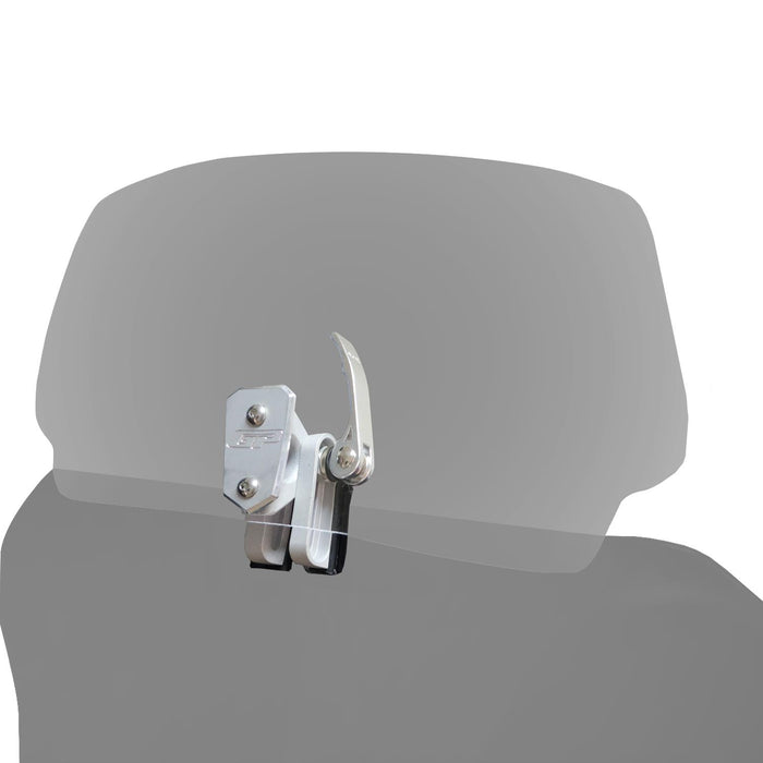 GP Kompozit Motorcycle Windshield Extension Adjustable Clips Windscreen Wind Air Spoiler Deflector Smoked