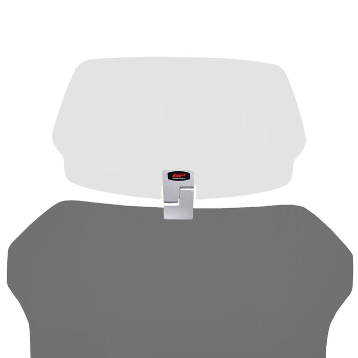 GP Kompozit Motorcycle Windshield Extension Adjustable Clips Windscreen Wind Air Spoiler Deflector Clear