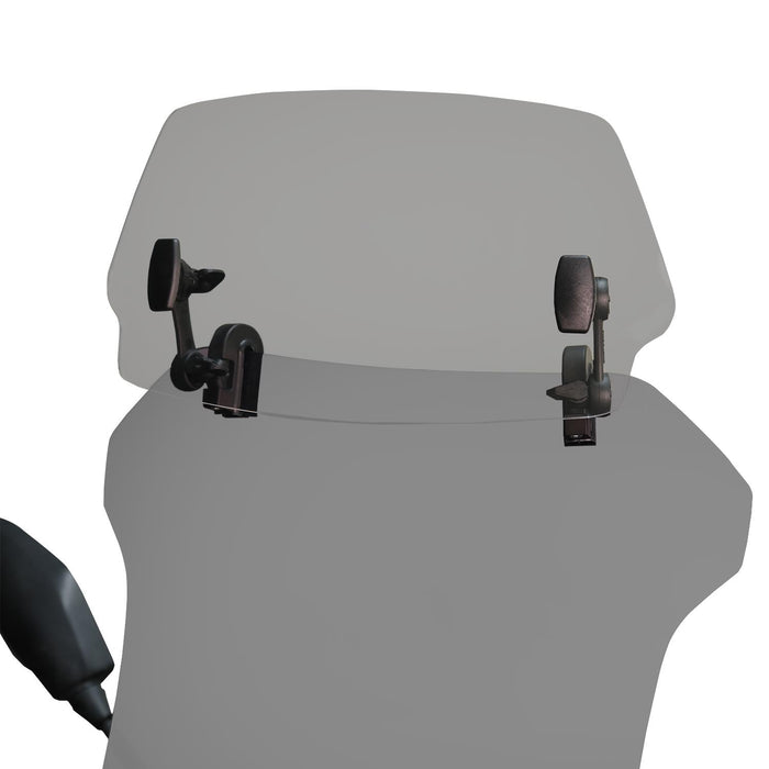 GP Kompozit Motorcycle Windshield Extension Adjustable Clips Windscreen Wind Air Spoiler Deflector Smoked