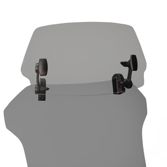 GP Kompozit Motorcycle Windshield Extension Adjustable Clips Windscreen Wind Air Spoiler Deflector Smoked