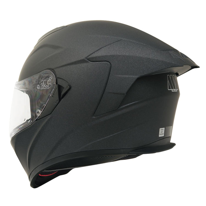 GP Kompozit MY HELMET MKS001-MG Full Face Motorcycle Helmet with Race Spoiler and Flip Up Dual Visor ABS Shell Helmet ECE R 22.06 and DOT Approved