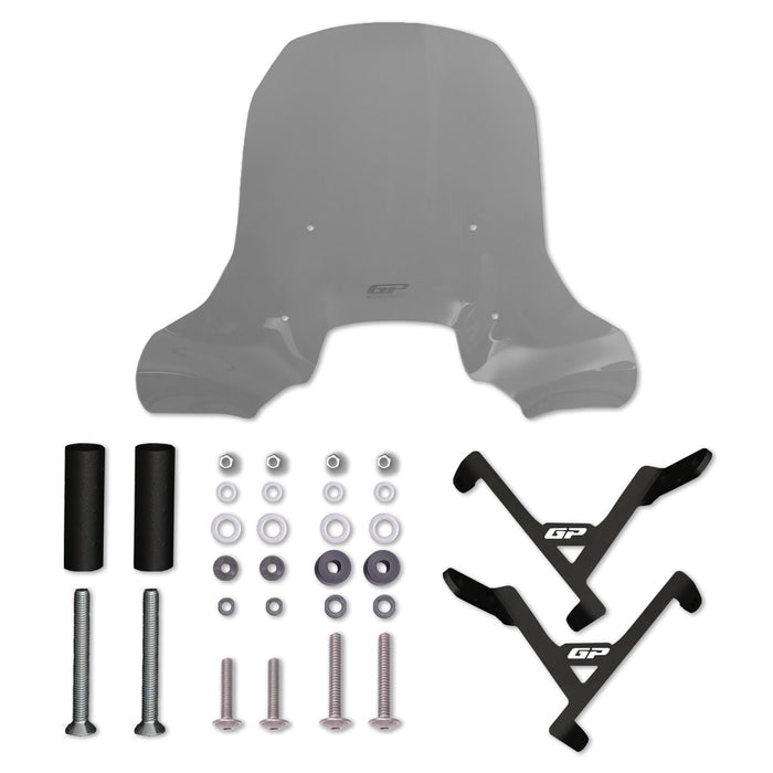 GP Kompozit Windshield Windscreen Smoked Compatible For Peugeot Tweet 125 / Tweet 200  2022-2024