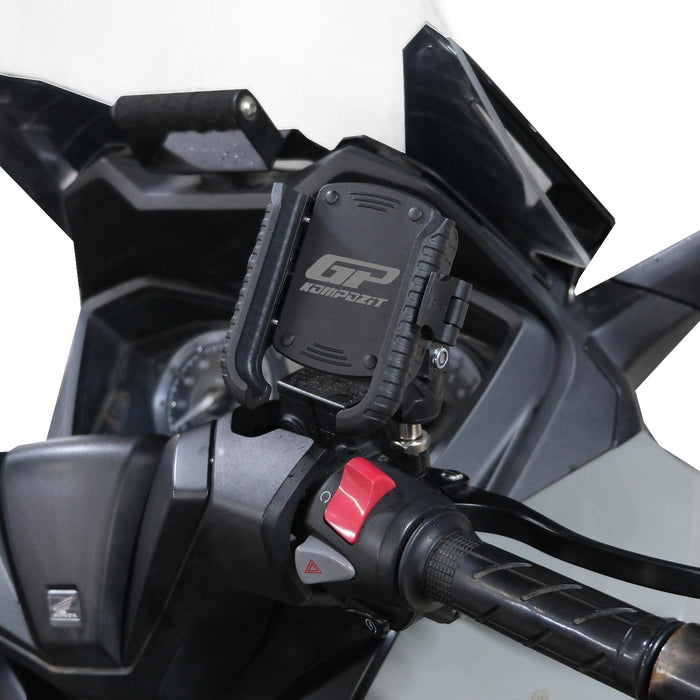 GP Kompozit Motorbike Phone Holder Mount, Anti Vibration Motorcycle Phone Holder Black Compatible For Honda Forza 250 / Forza 350 / NSS350 2018-2026