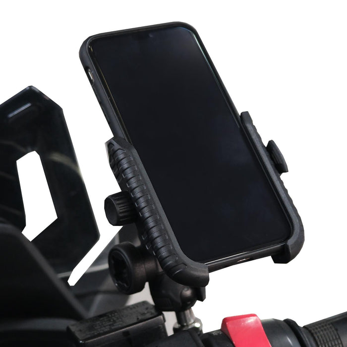 GP Kompozit Motorbike Phone Holder Mount, Anti Vibration Motorcycle Phone Holder Black Compatible For Honda Forza 250 / Forza 350 / NSS350 2018-2026