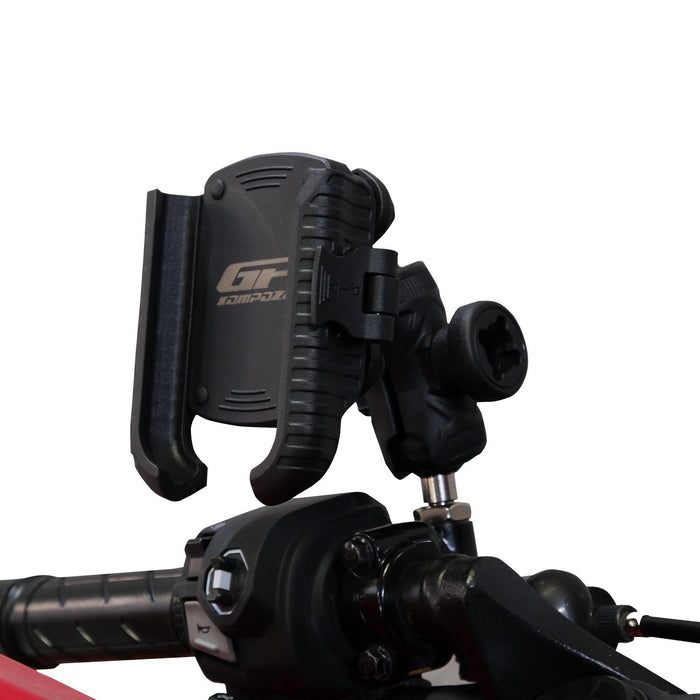 GP Kompozit Motorbike Phone Holder Mount, Anti Vibration Motorcycle Phone Holder Black Compatible For Honda CBR500R 2018-2025