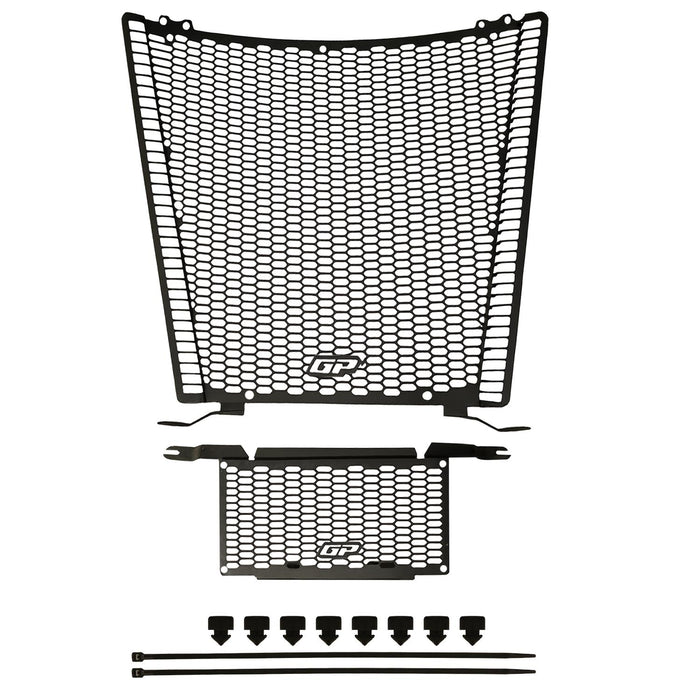 GP Kompozit Radiator Grille Guard Protector Cover Black Compatible For BMW M 1000 RR 2021-2024