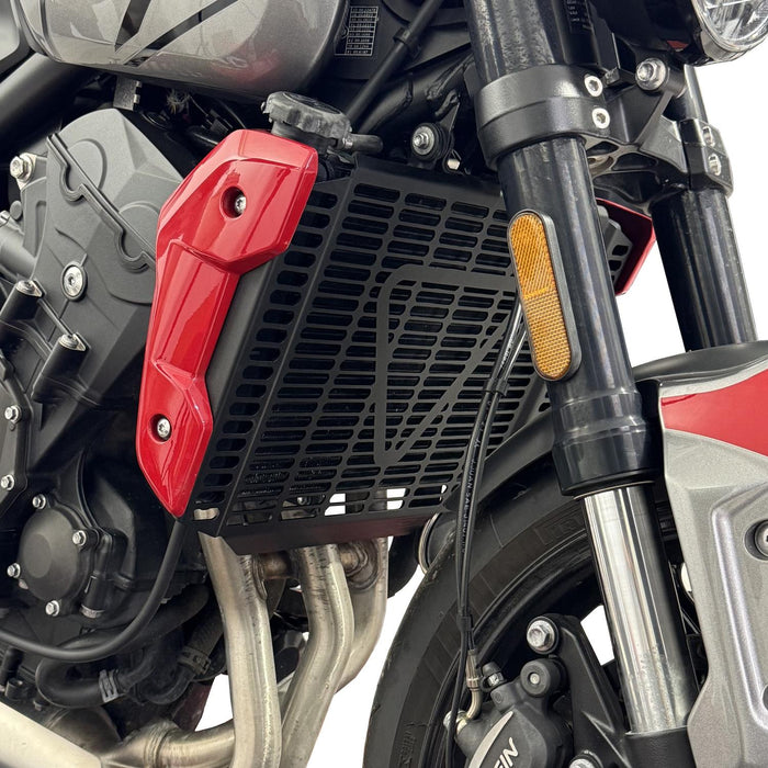GP Kompozit Radiator Grille Guard Protector Cover Black Compatible For Triumph Trident 660 2021-2025