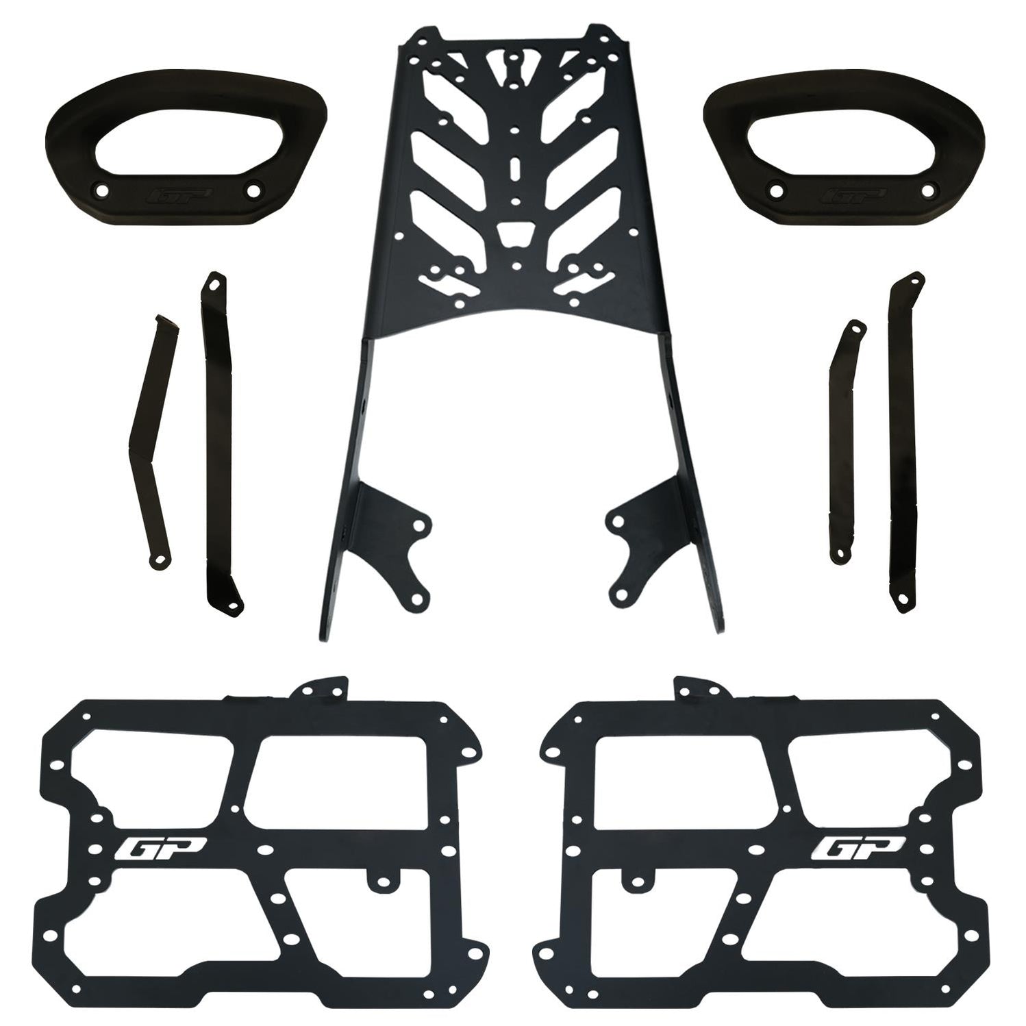 GP Kompozit Rear Luggage Rack and Side Carrier Pannier Black Compatibl ...