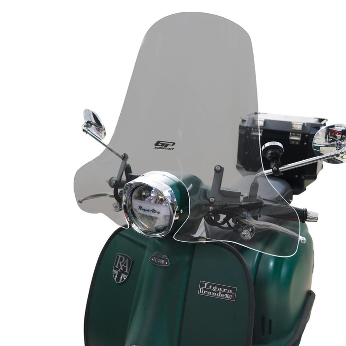 GP Kompozit Windshield Windscreen Smoked Compatible For Royal Alloy Tigara Grande 125 / 150 / 300  2020-2024