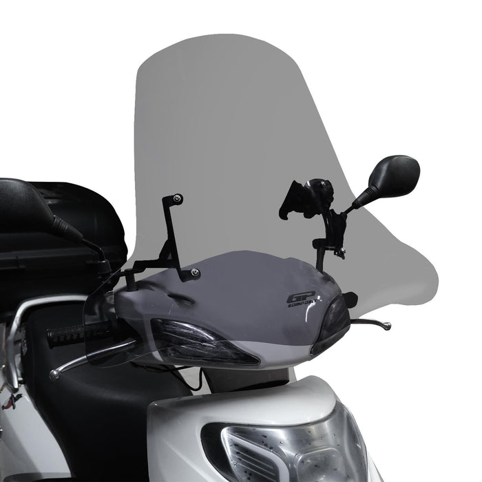GP Kompozit Windshield Windscreen With Handguard Smoked Compatible For Scooter Universal