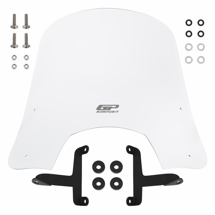 GP Kompozit For Universal Scooter Short Windshield Windscreen Clear