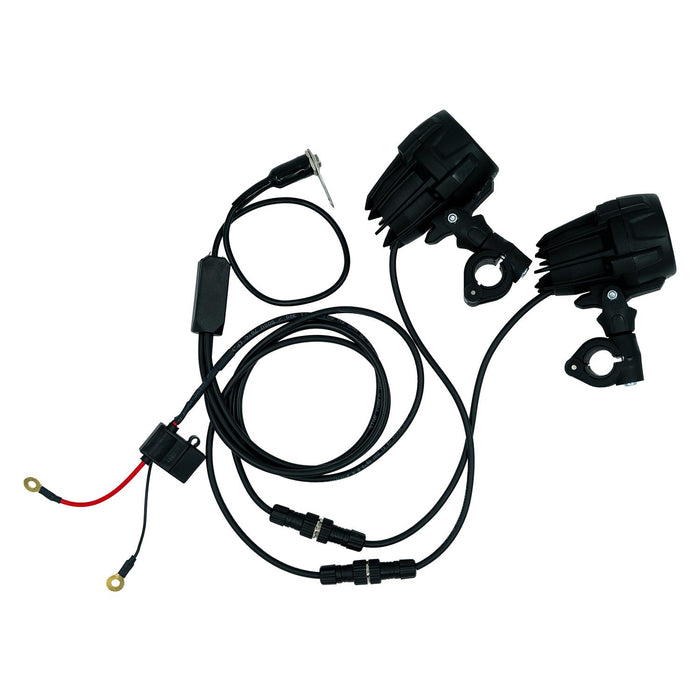 GP Kompozit SFR002 Medium Universal Motorcycle Fog Light Set, Black
