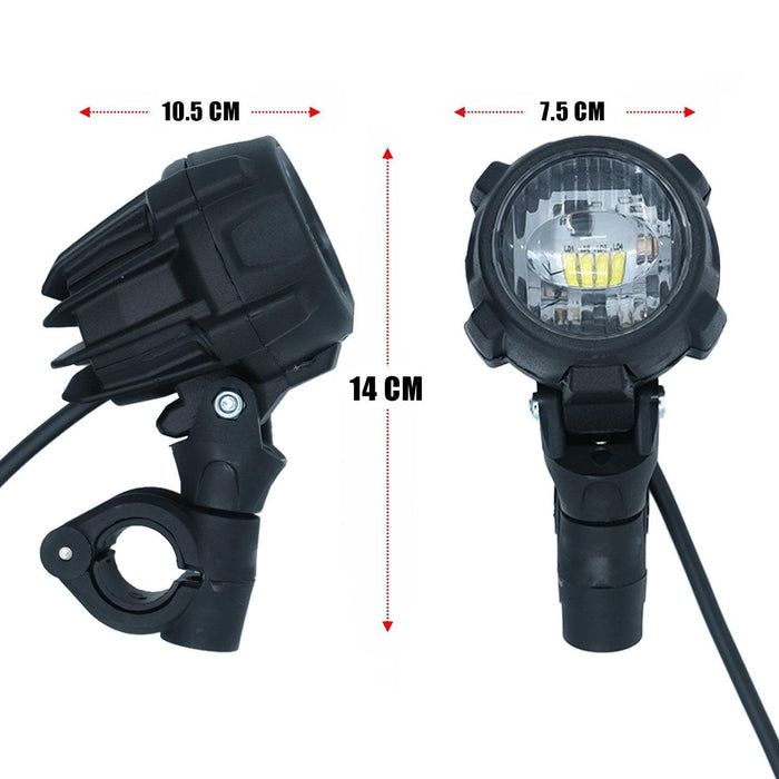 GP Kompozit SFR002 Large Universal Motorcycle Fog Light Set, Black