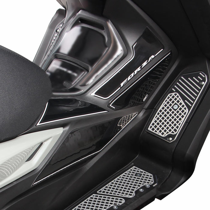 GP Kompozit Side Strip Lower Tank Pad Gray Compatible For Honda Forza 250 / Forza 300 / Forza 350 / NSS300 / NSS350  2012-2026