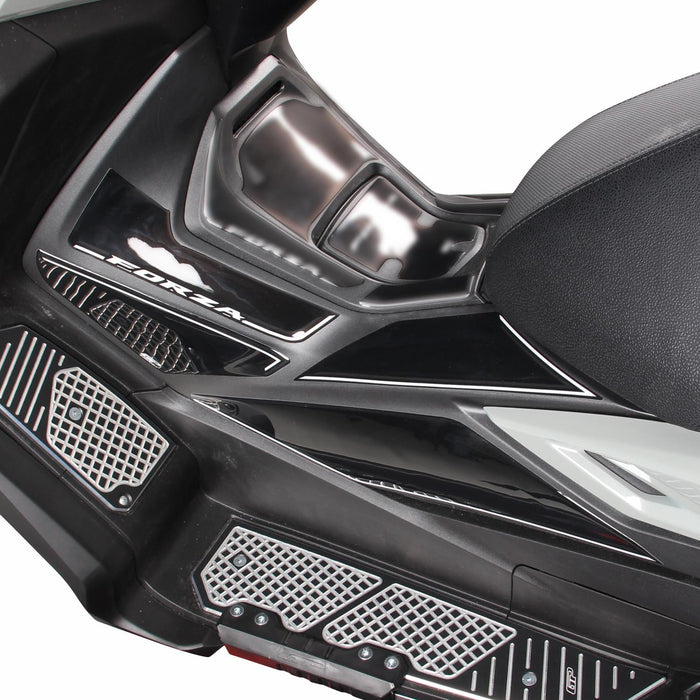 GP Kompozit Side Strip Lower Tank Pad Gray Compatible For Honda Forza 250 / Forza 300 / Forza 350 / NSS300 / NSS350  2012-2026