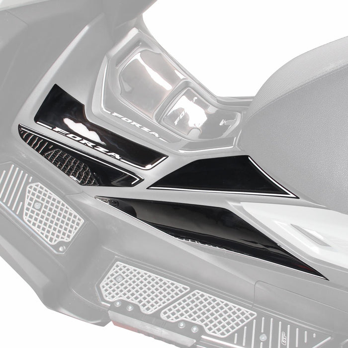GP Kompozit Side Strip Lower Tank Pad Gray Compatible For Honda Forza 250 / Forza 300 / Forza 350 / NSS300 / NSS350  2012-2026