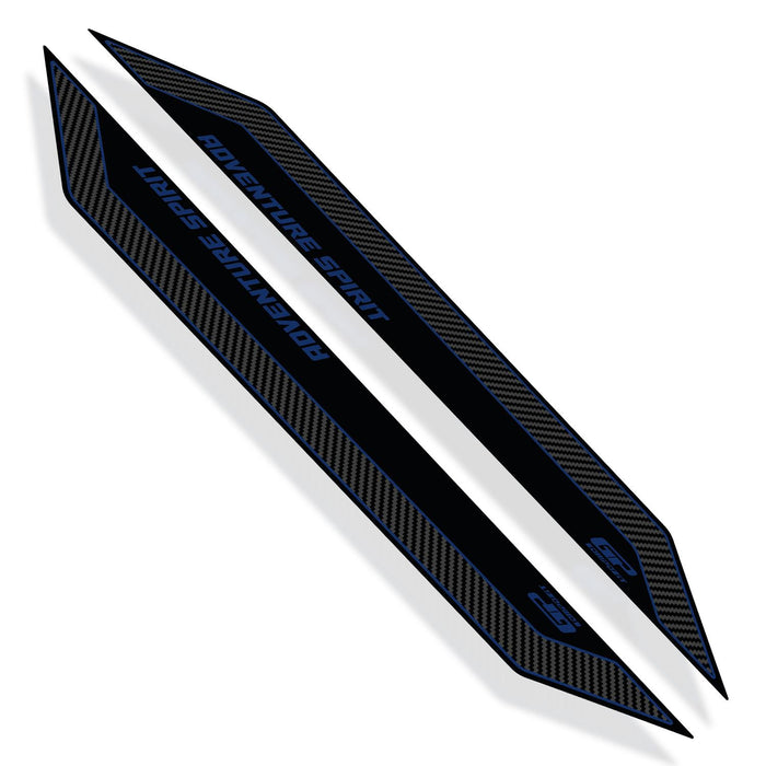 GP Kompozit Side Strip Tank Pad Carbon-Blue Compatible For Honda ADV350