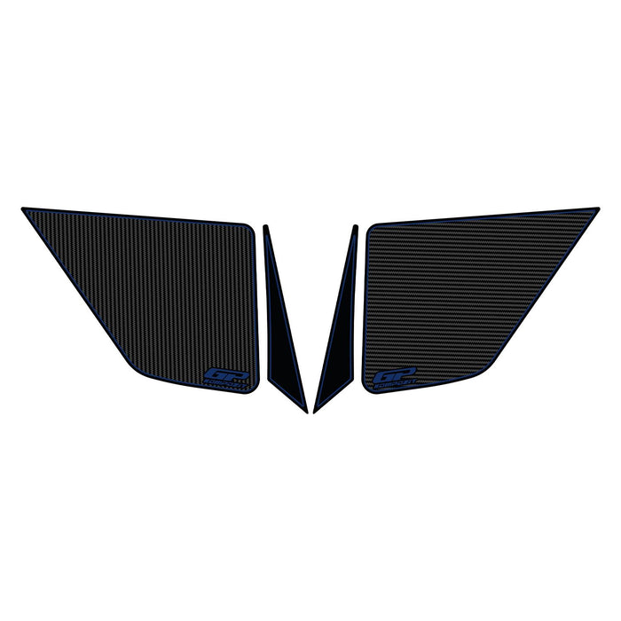 GP Kompozit Side Strip Tank Pad Carbon-Blue Compatible For Honda ADV350
