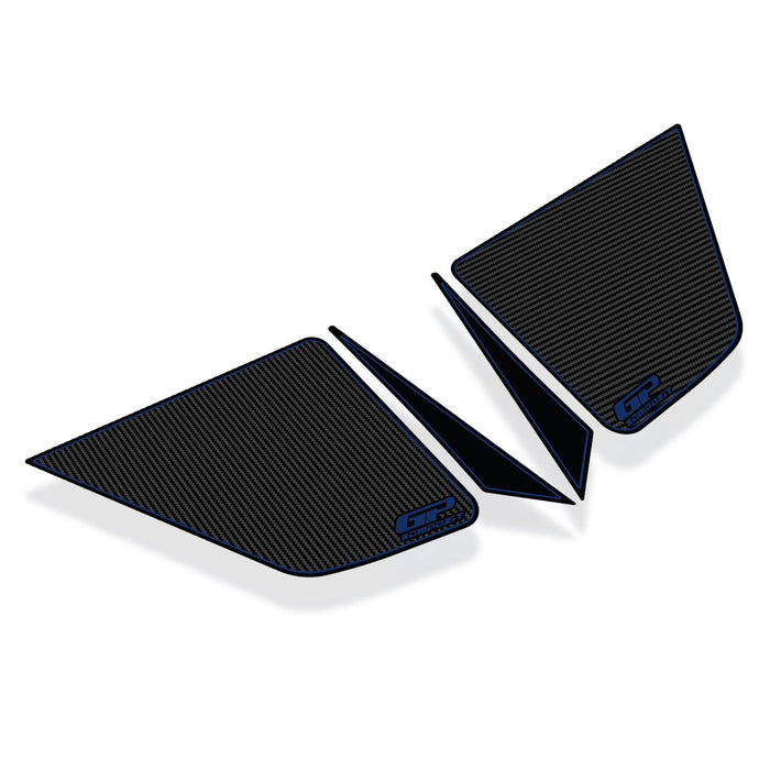 GP Kompozit Side Strip Tank Pad Carbon-Blue Compatible For Honda ADV350