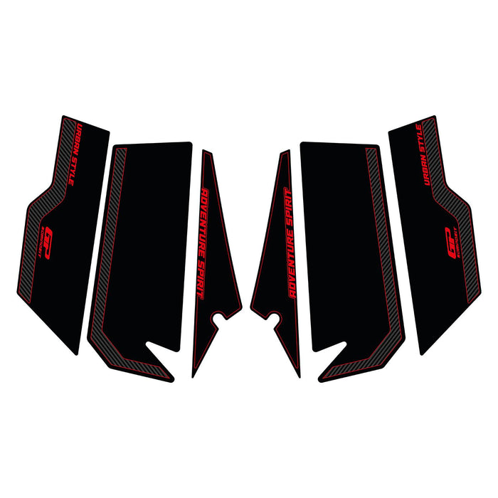 GP Kompozit Side Strip Tank Pad Carbon-Red  Compatible For Honda ADV350