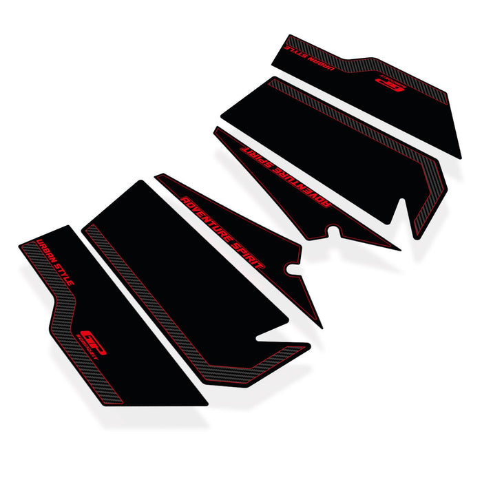 GP Kompozit Side Strip Tank Pad Carbon-Red  Compatible For Honda ADV350