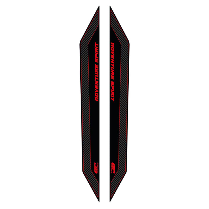 GP Kompozit Side Strip Tank Pad Carbon-Red Compatible For Honda ADV350