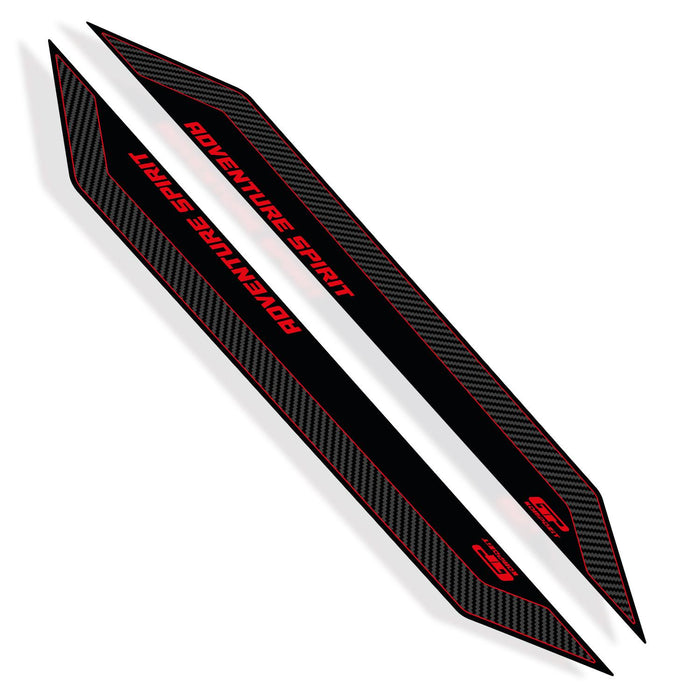 GP Kompozit Side Strip Tank Pad Carbon-Red Compatible For Honda ADV350