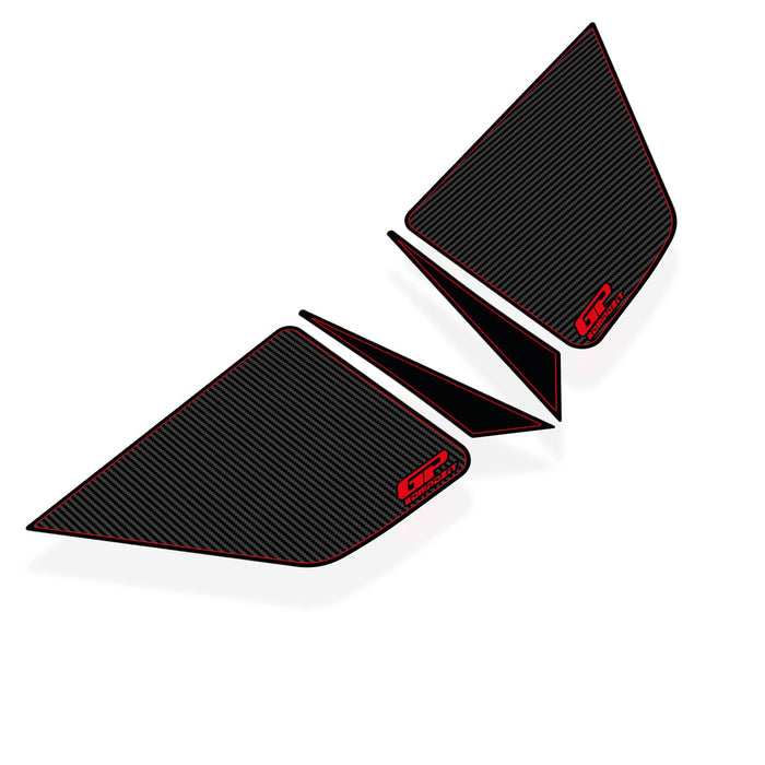 GP Kompozit Side Strip Tank Pad Carbon-Red Compatible For Honda ADV350