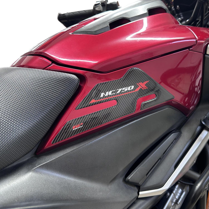 GP Kompozit Protection de réservoir à bande latérale en carbone compatible pour Honda NC750X 2016-2020 