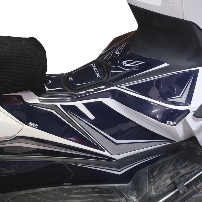 GP Kompozit Side Strip Tank Pad / Fuel Tank Protector Blue Compatible with Honda PCX125 / PCX150 2025-2026