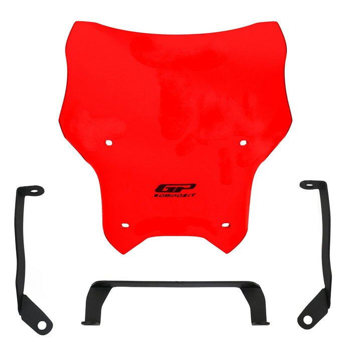 GP Kompozit Sport Windshield Windscreen Red Compatible For CFMOTO 250NK / 300NK 2018-2022
