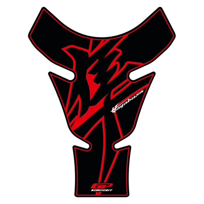 Protector de depósito GP Kompozit rojo compatible con Suzuki Hayabusa 1999-2023 